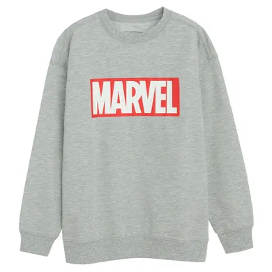 Cool Club, Bluza cu maneca lunga pentru baieti, gri, imprimeu Marvel Super Heroes