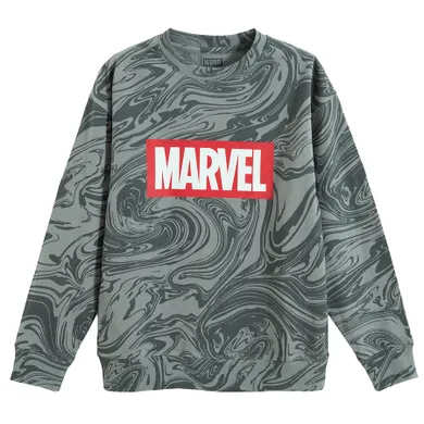 Cool Club, Bluza cu maneca lunga pentru baieti, gri, imprimeu Marvel Super Heroes