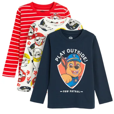 Cool Club, Bluza cu maneca lunga pentru baieti, mix, imprimeu Paw Patrol, set, 3 buc.