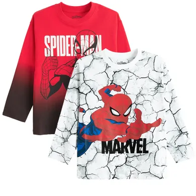 Cool Club, Bluza cu maneca lunga pentru baieti, mix, imprimeu Spider-Man, set, 2 buc.
