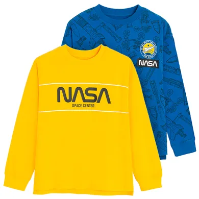 Cool Club, Bluza cu maneca lunga pentru baieti, mix, set, 2 buc., imprimeu NASA