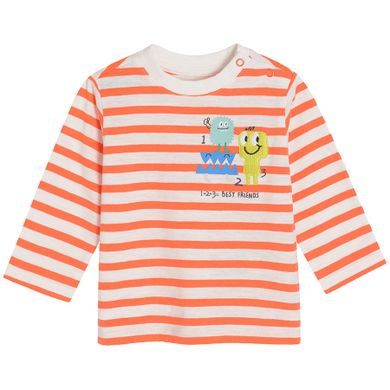 Cool Club, Bluza cu maneca lunga pentru baieti, portocaliu-alb