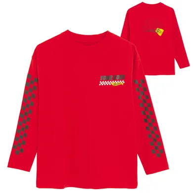 Cool Club, Bluza cu maneca lunga pentru baieti, rosu, imprimeu Hot Wheels