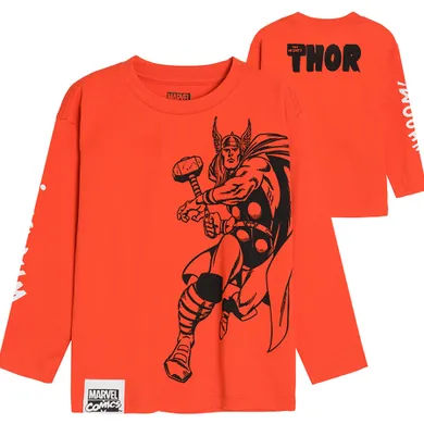 Cool Club, Bluza cu maneca lunga pentru baieti, rosu, imprimeu Marvel Super Heroes