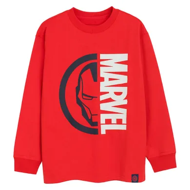 Cool Club, Bluza cu maneca lunga pentru baieti, rosu, imprimeu Marvel Super Heroes