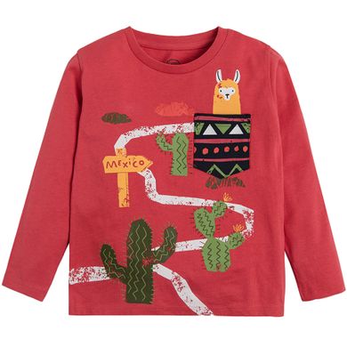 Cool Club, Bluza cu maneca lunga pentru baieti, rosu, imprimeu Mexico