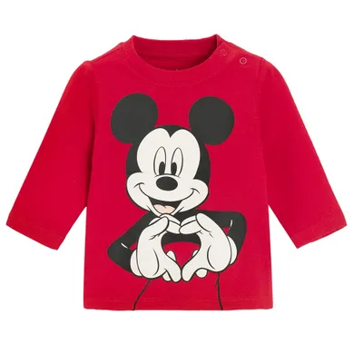 Cool Club, Bluza cu maneca lunga pentru baieti, rosu, imprimeu Mickey Mouse