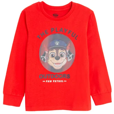 Cool Club, Bluza cu maneca lunga pentru baieti, rosu, imprimeu Paw Patrol