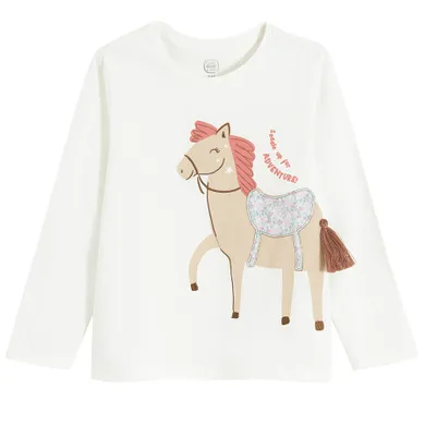 Cool Club, Bluza cu maneca lunga pentru fete, alb