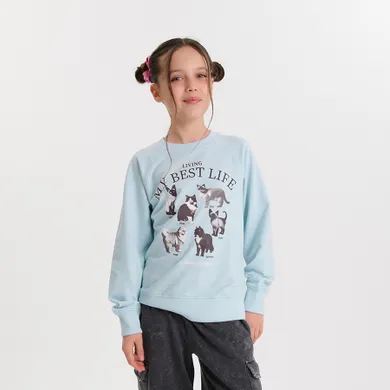 Cool Club, Bluza cu maneca lunga pentru fete, albastru