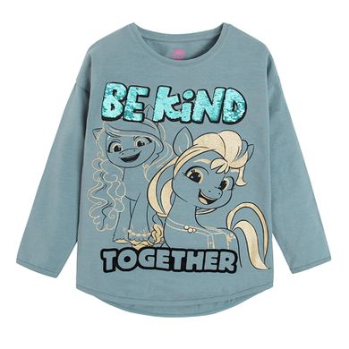 Cool Club, Bluza cu maneca lunga pentru fete, albastru, paiete duble, imprimeu My Little Pony
