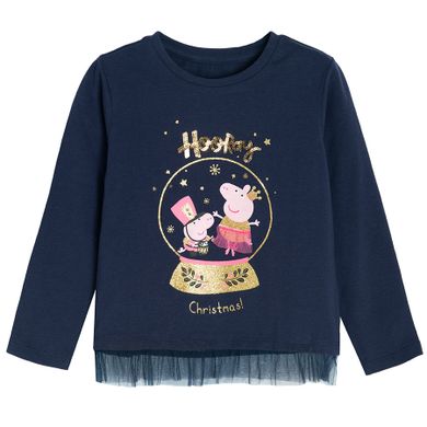 Cool Club, Bluza cu maneca lunga pentru fete, bleumarin, imprimeu Peppa Pig