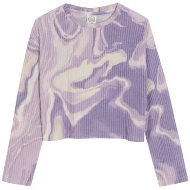 Cool Club, Bluza cu maneca lunga pentru fete, crop top, violet