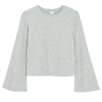 Cool Club, Bluza cu maneca lunga pentru fete, din tricot, gri