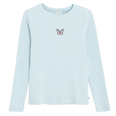 Cool Club, Bluza cu maneca lunga pentru fete, din tricot striat, albastru