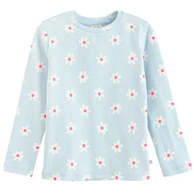 Cool Club, Bluza cu maneca lunga pentru fete, din tricot striat, albastru