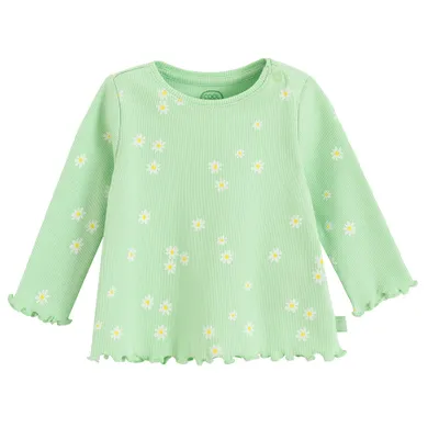 Cool Club, Bluza cu maneca lunga pentru fete, din tricot striat, verde