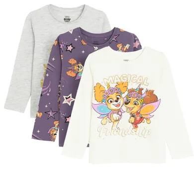Cool Club, Bluza cu maneca lunga pentru fete, mix, imprimeu Paw Patrol, set, 3 buc.