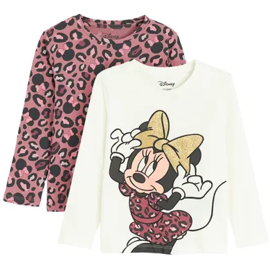 Cool Club, Bluza cu maneca lunga pentru fete, mix, set, 2 buc., imprimeu Minnie Mouse