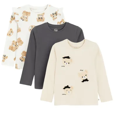 Cool Club, Bluza cu maneca lunga pentru fete, mix, set, 3 buc.