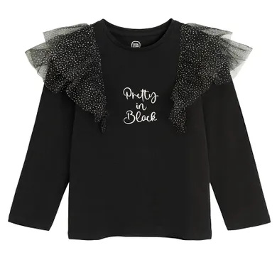 Cool Club, Bluza cu maneca lunga pentru fete, negru