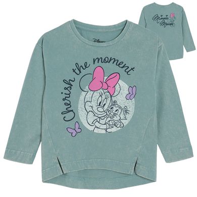 Cool Club, Bluza cu maneca lunga pentru fete, turcoaz, imprimeu Minnie Mouse