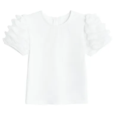 Cool Club, Bluza cu maneca scurta pentru fete, alb