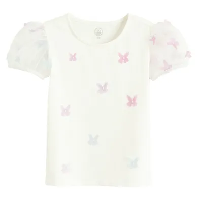 Cool Club, Bluza cu maneca scurta pentru fete, alb