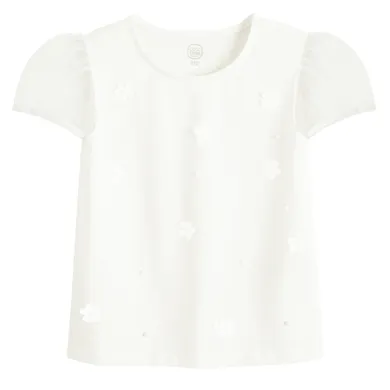 Cool Club, Bluza cu maneca scurta pentru fete, alb