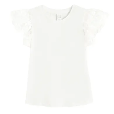 Cool Club, Bluza cu maneca scurta pentru fete, alb