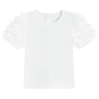 Cool Club, Bluza cu maneca scurta pentru fete, alb