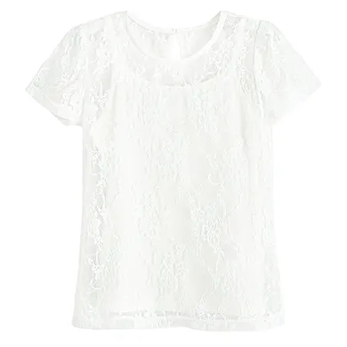 Cool Club, Bluza cu maneca scurta pentru fete, alb