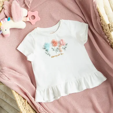 Cool Club, Bluza cu maneca scurta pentru fete, alb