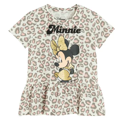 Cool Club, Bluza cu maneca scurta pentru fete, alb, imprimeu Minnie Mouse