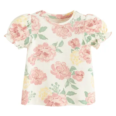 Cool Club, Bluza cu maneca scurta pentru fete, ecru