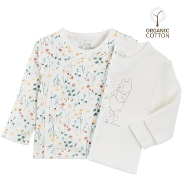 Cool Club, Bluza cu nasturi pentru fete, bumbac organic, alb, imprimeu Winnie the Pooh, set 2 buc.