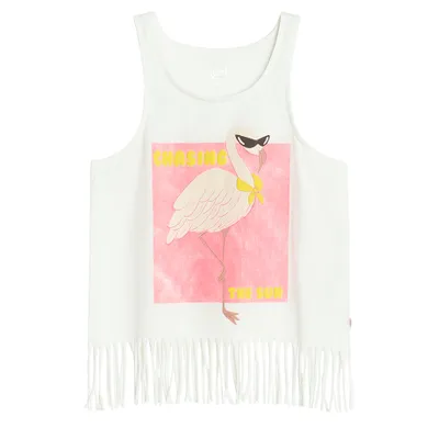 Cool Club, Bluza fara maneci pentru fete, alb