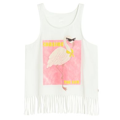 Cool Club, Bluza fara maneci pentru fete, alb
