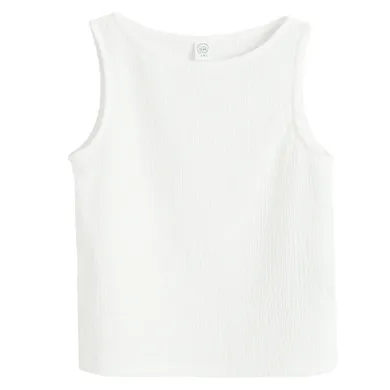 Cool Club, Bluza fara maneci pentru fete, alb