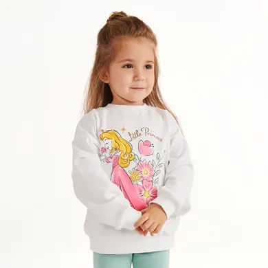 Cool Club, Bluza pentru fete, ecru, imprimeu Printese Disney