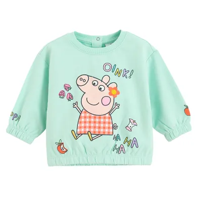 Cool Club, Bluza pentru fete, menta verde, imprimeu Peppa Pig