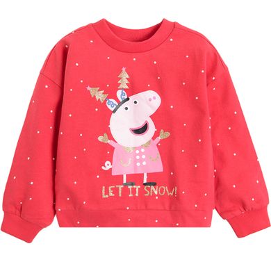 Cool Club, Bluza subtire pentru fete, rosu, imprimeu Peppa Pig