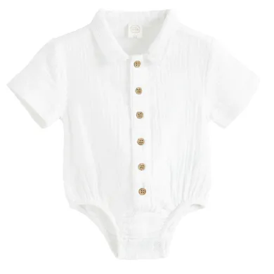 Cool Club, Body-camasa cu maneca scurta pentru baieti, muselina, alb