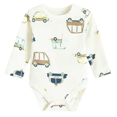 Cool Club, Body cu maneca lunga pentru baieti, ecru