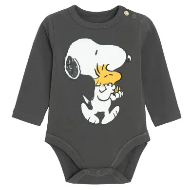 Cool Club, Body cu maneca lunga pentru baieti, granit, imprimeu Snoopy