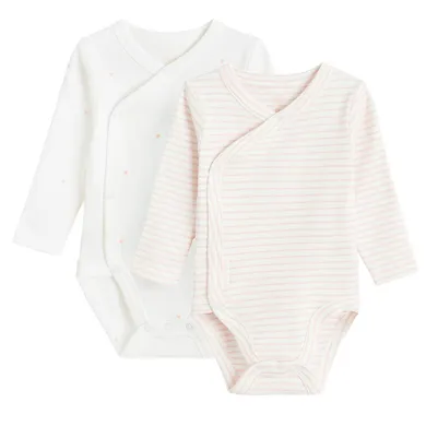Cool Club, Body cu maneca lunga pentru fete, alb, set, 2 buc.