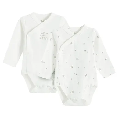 Cool Club, Body cu maneca lunga pentru fete, alb, set, 2 buc.