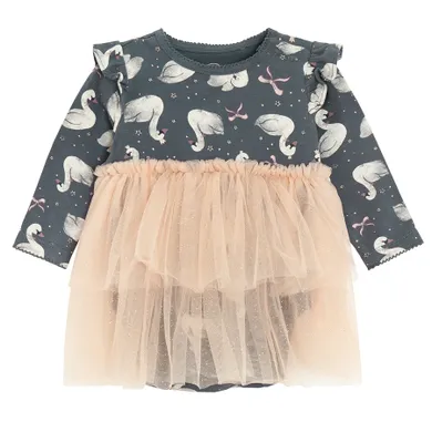 Cool Club, Body cu maneca lunga pentru fete, bluemarin-roz