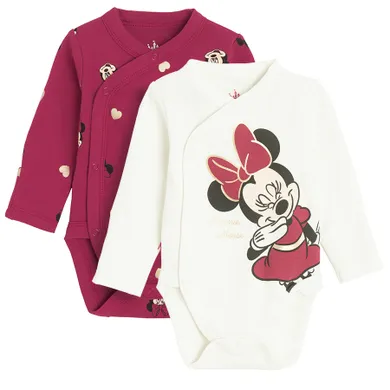 Cool Club, Body cu maneca lunga pentru fete, mix, imprimeu Minnie Mouse, set, 2 buc.