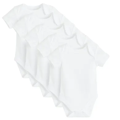 Cool Club, Body cu maneca scurta pentru baieti, alb, set, 5 buc.